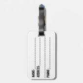 カリフォルニア州の旗くまの記号の荷物のラベル ラゲッジタグ (裏面縦)