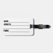 カリフォルニア州の旗くまの記号の荷物のラベル ラゲッジタグ (裏面横)