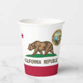カリフォルニア州の旗とシール、カリフォルニアの旗 紙コップ (正面)