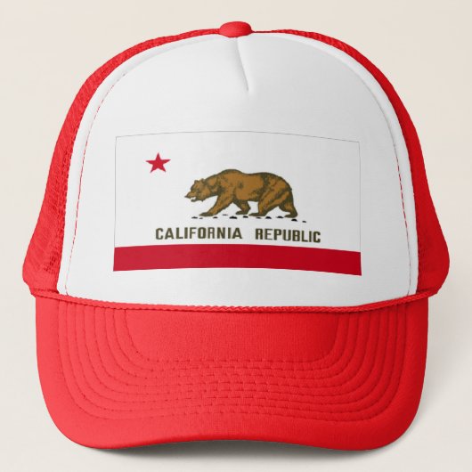 カリフォルニア州の旗の帽子 キャップ (正面)
