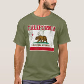 カリフォルニア州の旗のTシャツ(動揺してな) Tシャツ (正面)