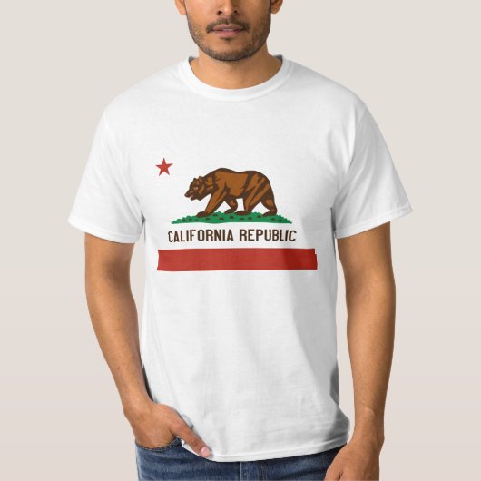 カリフォルニア州の旗のTシャツ Tシャツ (正面)