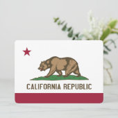 カリフォルニア州の旗をあしらった愛国的な招待状 招待状 (スタンド正面)