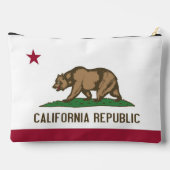 カリフォルニア州の旗をプリントしたバッグ アクセサリーポーチ (裏面)