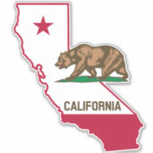 カリフォルニア州の旗を掲げる シール (正面)