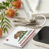 カリフォルニア州の旗サンタクルス キーホルダー (正面右)