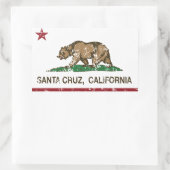 カリフォルニア州の旗サンタクルス 長方形シール (バッグ)