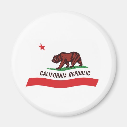 カリフォルニア州の旗マグネット マグネット (正面)