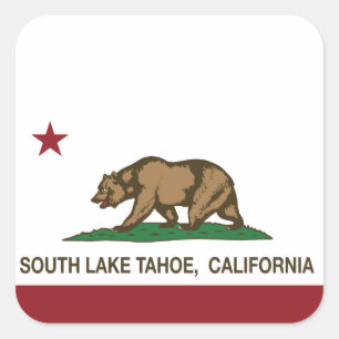 カリフォルニア州の旗南タホ湖 スクエアシール