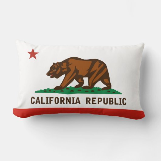 カリフォルニア州の旗統一されたなアメリカの枕 ランバークッション (正面)