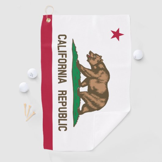 カリフォルニア州の旗 ゴルフタオル (インサイチュ)