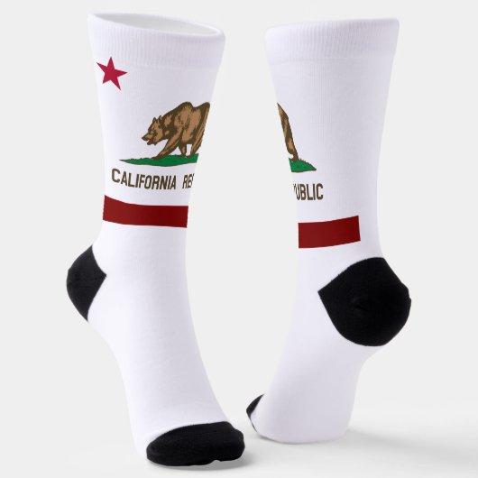 カリフォルニア州の旗 ソックス (傾斜あり)