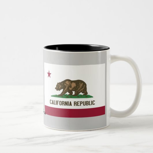 カリフォルニア州の旗 ツートーンマグカップ (右)