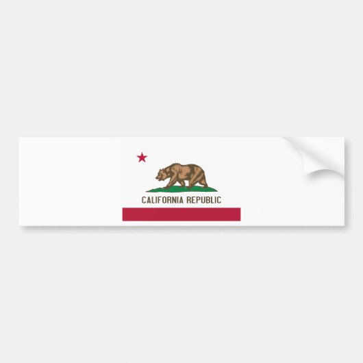カリフォルニア州の旗 バンパーステッカー (正面)
