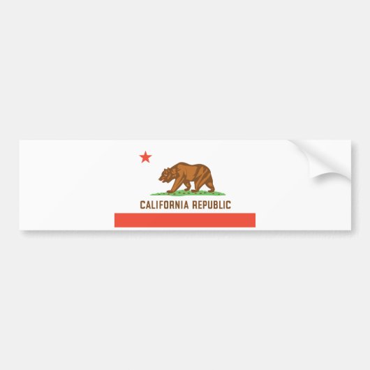 カリフォルニア州の旗 バンパーステッカー (正面)