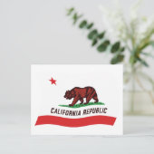 カリフォルニア州の旗 ポストカード (スタンド正面)