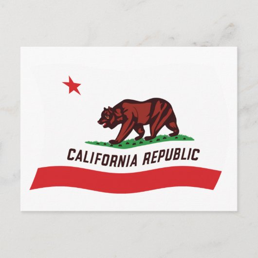 カリフォルニア州の旗 ポストカード (正面)