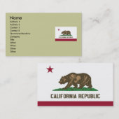 カリフォルニア州の旗 名刺 (正面/裏面)