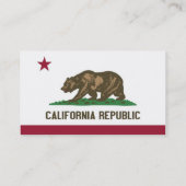 カリフォルニア州の旗 名刺 (裏面)
