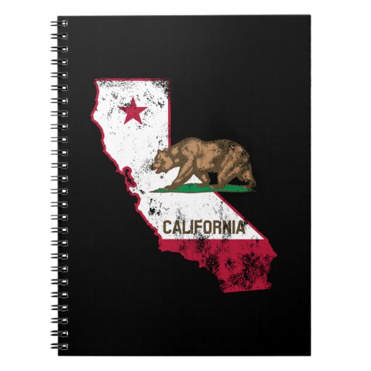 カリフォルニア州の旗 愛国 ノートブック (正面)