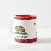 カリフォルニア州の旗Lodi ツートーンマグカップ (正面左)