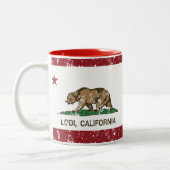 カリフォルニア州の旗Lodi ツートーンマグカップ (左)