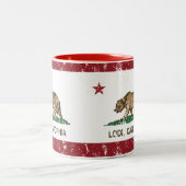 カリフォルニア州の旗Lodi ツートーンマグカップ (中央)