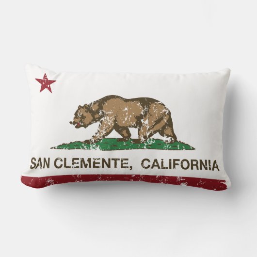 カリフォルニア州の旗San Clemente ランバークッション (正面)
