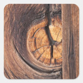 カリフォルニア州の木の結び目のクローズアップ スクエアシール (正面)