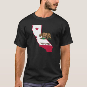 カリフォルニア州の概要と国旗 Tシャツ