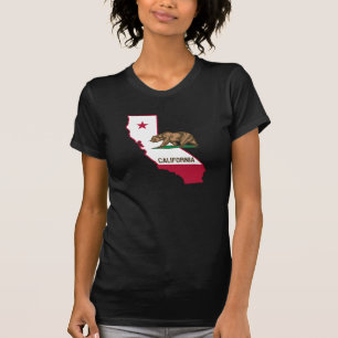 カリフォルニア州の概要と国旗 Tシャツ