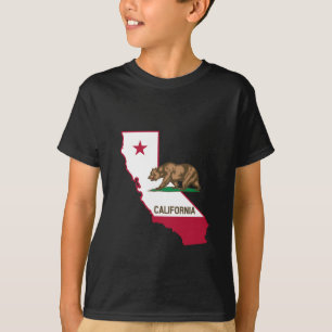 カリフォルニア州の概要と国旗 Tシャツ