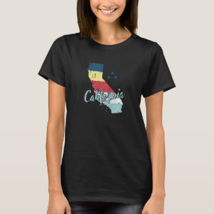 カリフォルニア州の概要地図(米国) Tシャツ