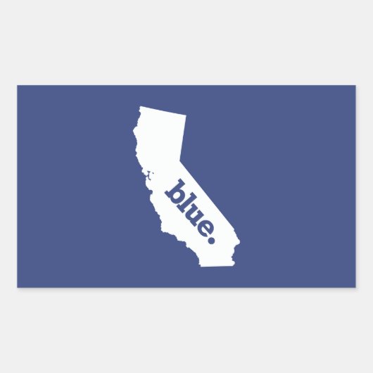 カリフォルニア州の民主党員 長方形シール (正面)