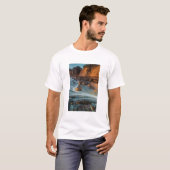 カリフォルニア州の海岸に沿った波 Tシャツ (正面フル)