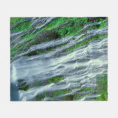カリフォルニア州の滝の風景 フリースブランケット (正面(横))