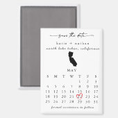 カリフォルニア州の目的地の日付マグネットの保存 マグネット (正面/裏面)