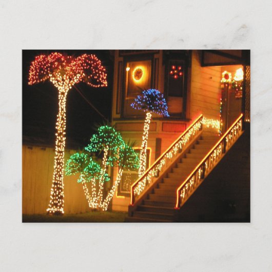 カリフォルニア州の祝日の挨拶 シーズンポストカード (正面)