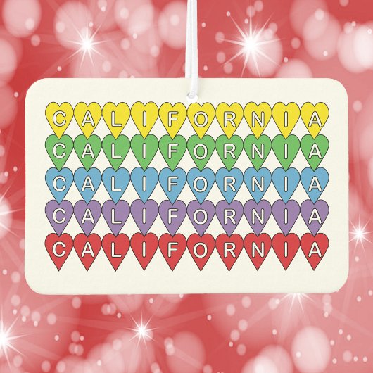 カリフォルニア州の米国州ハートパターン カーエアーフレッシュナー