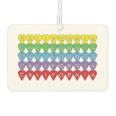 カリフォルニア州の米国州ハートパターン カーエアーフレッシュナー (裏面)