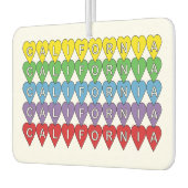 カリフォルニア州の米国州ハートパターン カーエアーフレッシュナー (左)