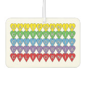 カリフォルニア州の米国州ハートパターン カーエアーフレッシュナー (正面)