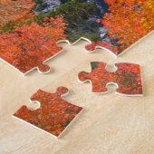 カリフォルニア州の紅葉に囲まれた山 ジグソーパズル (側面)