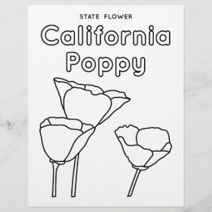 カリフォルニア州の花ポピー チラシ