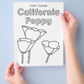 カリフォルニア州の花ポピー チラシ (手)