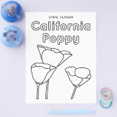 カリフォルニア州の花ポピー チラシ (シングル)