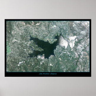 カリフォルニア州の衛星ポスター、レイクアーワインド ポスター