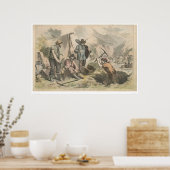 カリフォルニア州の金ゴールド採掘者(2525A) ポスター (キッチン)