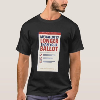カリフォルニア州の長い投票用紙 Tシャツ