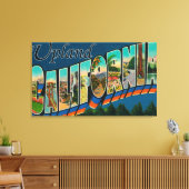 カリフォルニア州の高地 – ラージ・レター・シーン キャンバスプリント (インサイチュ (リビング))